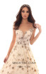 Tarik Ediz 93704 Ivory Gold Evening Dress
