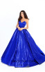 Tarik Ediz 93711 Royal Blue Front Evening Dress