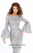 Tarik Ediz 93723 Silver Front Evening Dress