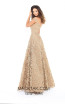 Tarik Ediz 93739 Gold Back Evening Dress