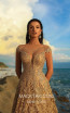 Tarik Ediz 93739 Gold Front Evening Dress