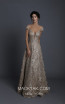 Tarik Ediz 93739 Gold Front Evening Dress
