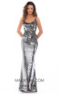Tarik Ediz 93689 Silver Front Dress