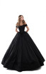 Tarik Ediz 50509 Black Front Dress