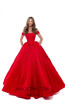 Tarik Ediz 50509 Red Front Dress