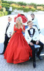 Tarik Ediz 50511 Red Front Dress