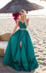 Tarik Ediz 50633 Emerald Front Dress