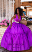 Tarik Ediz 50642 Purple Front Dress