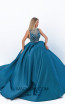 Tarik Ediz 50726 Turquoise Front Dress