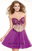Tarik Ediz 90378 Front Purple Dress