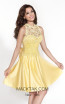 Tarik Ediz 90419 Volante Yellow Front Dress 