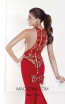Tarik Ediz 92528 Yasenya Detail Red Dress