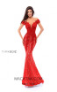 Tarik Ediz 93430 Red Front Dress