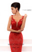 Tarik Ediz 93439 Red Front Dress