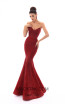 Tarik Ediz 93612 Red Front Dress