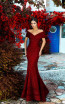 Tarik Ediz 93636 Red Front Dress