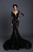 Tarik Ediz 93656 Black Front Dress