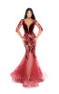 Tarik Ediz 93656 Red Front Dress