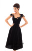 Tarik Ediz 93668 Black Front Dress