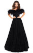 Tarik Ediz 93707 Black Front Dress