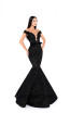 Tarik Ediz 93724 Black Front Dress