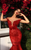 Tarik Ediz 93724 Red Front Dress