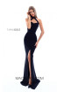 Tarik Ediz 50330 Black Front Prom Dress