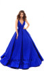 Tarik Ediz 50402 Royal Blue Front Prom Dress