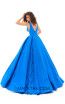 Tarik Ediz 50402 Turquoise Back Prom Dress