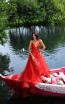Tarik Ediz 50405 Red Front Prom Dress