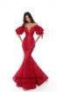 Tarik Ediz 50411 Red Front Prom Dress