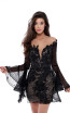 Tarik Ediz 50413 Black Front Prom Dress