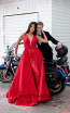 Tarik Ediz 50431 Red Front Prom Dress
