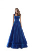 Tarik Ediz 50451 Royal Blue Front Prom Dress