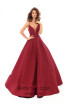 Tarik Ediz 50456 Wine Front Prom Dress