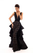 Tarik Ediz 50463 Black Front Prom Dress