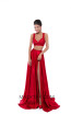 Tarik Ediz 50476 Red Front Prom Dress