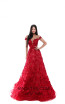 Tarik Ediz 50500 Red Front Prom Dress