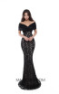 Tarik Ediz 50506 Black Front Prom Dress