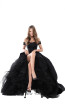 Tarik Ediz 50509 Black Front Prom Dress