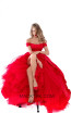 Tarik Ediz 50509 Red Front Prom Dress