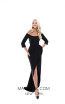 Tarik Ediz 50519 Black Front Prom Dress
