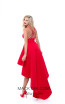 Tarik Ediz 50523 Red Back Prom Dress