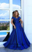 Tarik Ediz 50540 Royal Blue Front Prom Dress