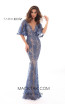 Tarik Ediz 93616 Smoke Blue Front Prom Dress