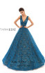 Tarik Ediz 93617 Turquoise Front Prom Dress