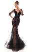 Tarik Ediz 93656 Black Front Dress