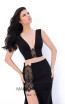 Tarik Ediz 50689 Black Front Dress