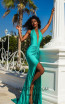 Tarik Ediz 50757 Aqua Front Dress