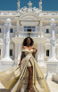 Tarik Ediz 50760 Gold Front Dress